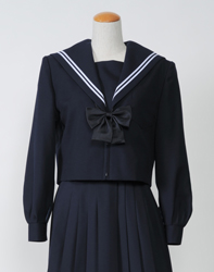 中学校服セーラー（前ファスナー）型